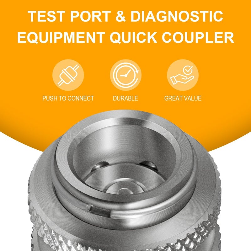 Deargooday PD243 Series PD Steel Test Port and Diagnostic Equipment Quick Connect Coupler with Male Pipe Thread 1/8" Body Size, 1/4"-18 NPTF Thread Size, 2.26" Length - Image 2